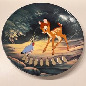 Vintage Walt Disney's Bambi Morning Greetings Plate Limited Edition Bradford Exc